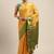 Gold woven crepe saree with blouse