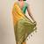 Gold woven crepe saree with blouse