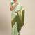Green woven crepe saree with blouse