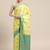 Green woven crepe saree with blouse