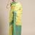 Green woven crepe saree with blouse