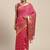 Pink woven art silk saree with blouse