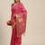Pink woven art silk saree with blouse