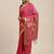 Pink woven art silk saree with blouse