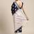 Navy blue woven art silk saree with blouse