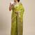 Green woven art silk saree with blouse