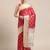 Pink woven art silk saree with blouse
