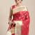 Pink woven art silk saree with blouse