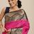 Pink woven art silk saree with blouse