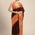 Brown woven art silk saree with blouse