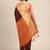 Brown woven art silk saree with blouse