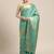 Turquoise woven art silk saree with blouse