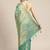 Turquoise woven art silk saree with blouse