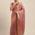 Pink woven art silk saree with blouse