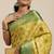 Yellow woven art silk saree with blouse