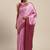 Pink woven art silk saree with blouse