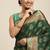 Green woven art silk saree with blouse