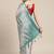 Grey woven art silk saree with blouse