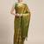 Green woven art silk saree with blouse