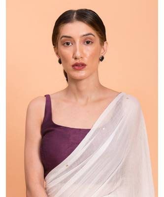 Suta White Embellished Sequins Pure Cotton Saree 2