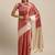 Pink woven art silk saree with blouse