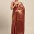 Maroon woven art silk saree with blouse