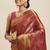 Maroon woven art silk saree with blouse