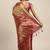 Maroon woven art silk saree with blouse