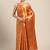 Orange woven art silk saree with blouse