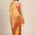 Orange woven art silk saree with blouse