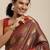 Maroon woven art silk saree with blouse