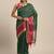 Green woven art silk saree with blouse