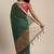 Green woven art silk saree with blouse