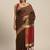 Brown woven art silk saree with blouse