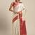 White woven art silk saree with blouse