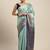 Turquoise woven art silk saree with blouse