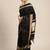 Black woven art silk saree with blouse