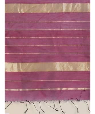Suta Burgundy  Golden Maheshwari Silk Saree 4