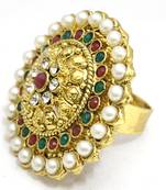 Multicolour Bridal Polki Ring