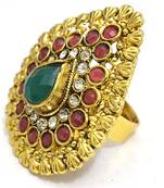Multicolour Bridal Polki Ring