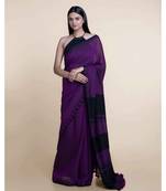 Suta Women Purple  Black Cotton Modal Saree