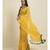 Suta Yellow  Brown Floral Printed Pure Cotton Saree
