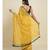 Suta Yellow  Brown Floral Printed Pure Cotton Saree