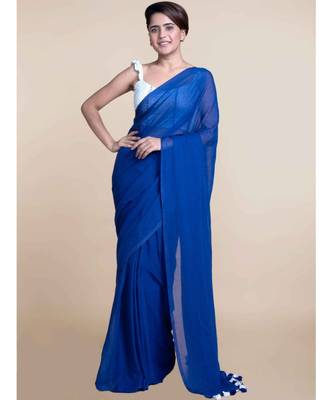 Suta Blue Pure Mul Cotton Saree 1