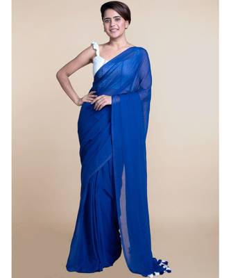 Suta Blue Pure Mul Cotton Saree 2