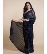 Suta Black  Silver Embellished Saree