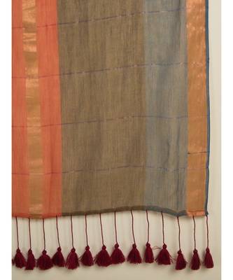 Suta Multicolour Plaid Mul Cotton Saree 2