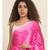 Suta Pink  White Bandhani Saree