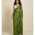 Suta Olive Green  White Tie and Dye Saree
