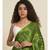 Suta Olive Green  White Tie and Dye Saree